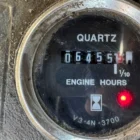 Close-up of the Volvo EC290BLC engine-hour meter displaying approximately 6,455.5 hours