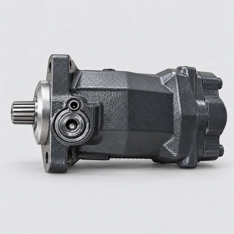 linde bmf75 — Representative image of a Linde BMF fixed displacement bent-axis hydraulic motor, horizontal view