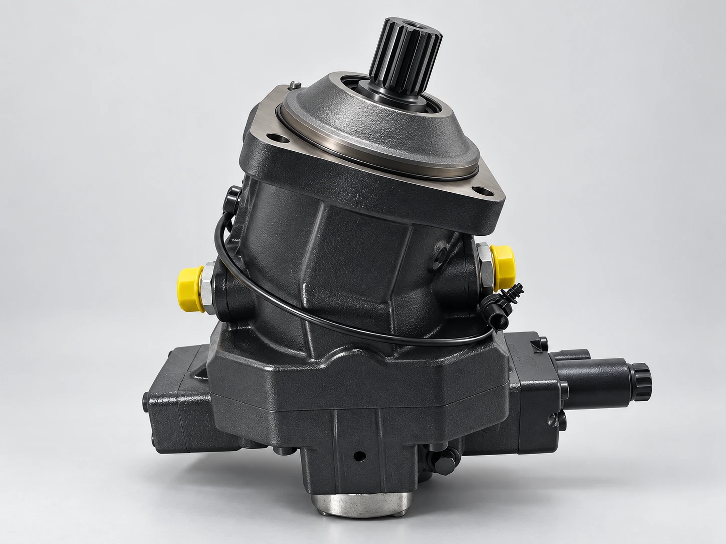 bosch rexroth a36vm125 — Bosch Rexroth A36VM variable displacement axial piston motor in graphite finish