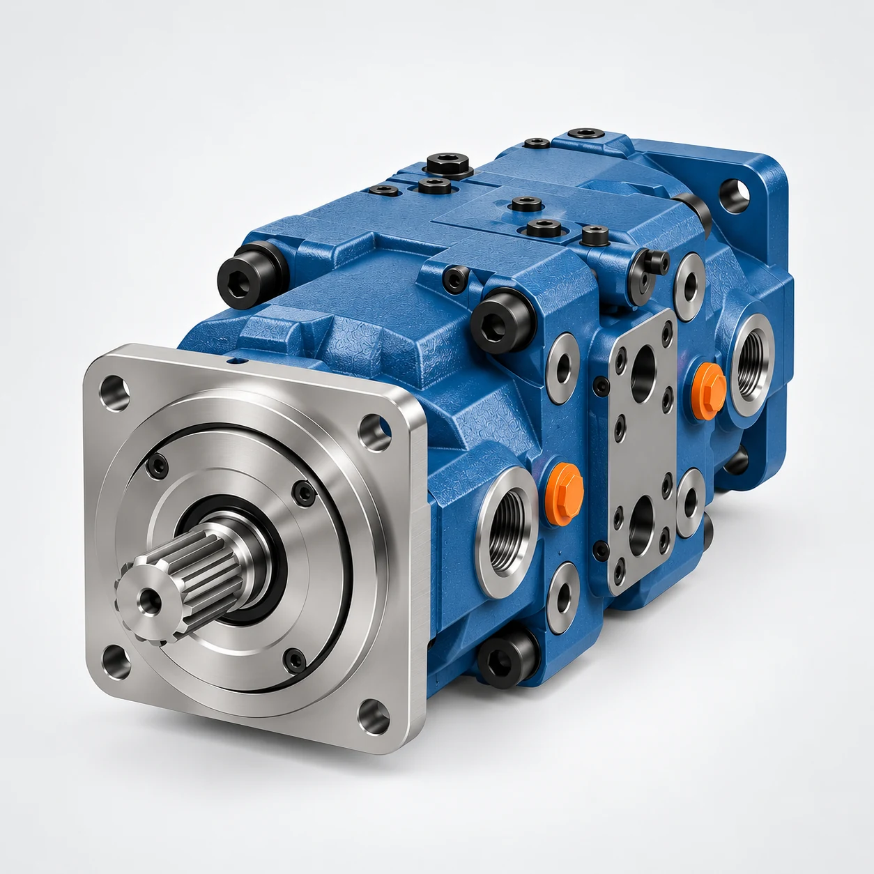 Liebherr DMVA — Original INTEREQ-designed double axial piston motor, more front-facing view
