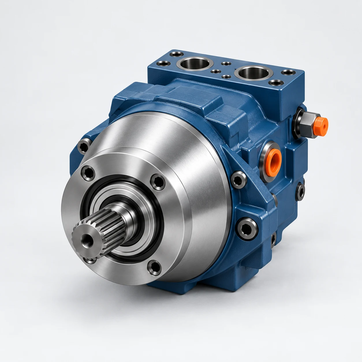 liebherr fmv — Original INTEREQ-designed plug-in axial piston motor, more front-facing view