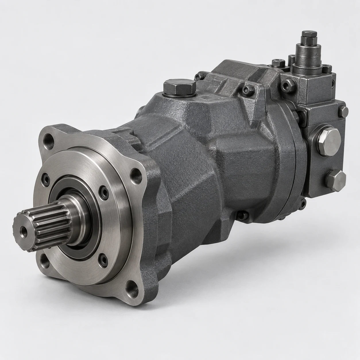 Linde MR105 — Eigenes neutrales Motiv eines Linde MR-Regelmotors, stilisierte Axialkolbenmotor-Bauform